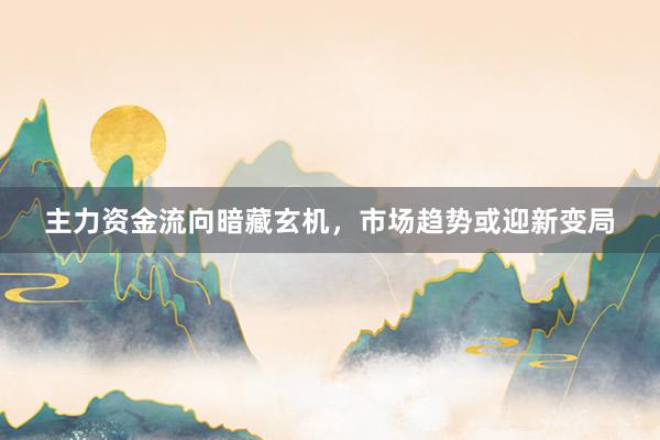 主力资金流向暗藏玄机，市场趋势或迎新变局