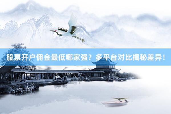 股票开户佣金最低哪家强？多平台对比揭秘差异！