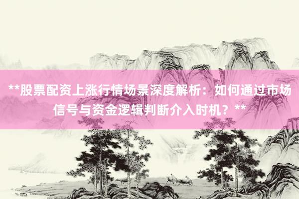 **股票配资上涨行情场景深度解析：如何通过市场信号与资金逻辑判断介入时机？**